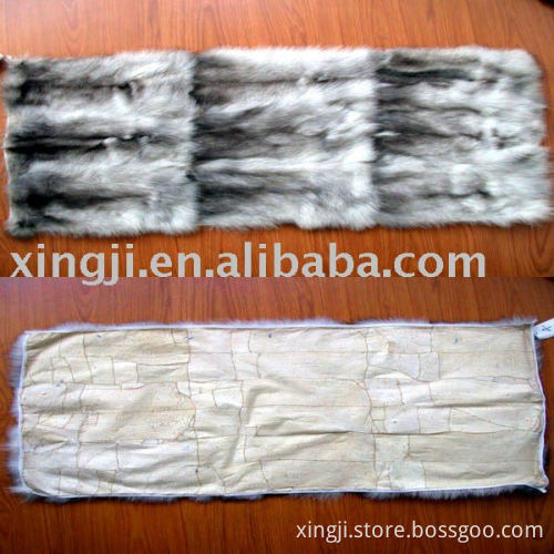 European blue fox belly fur plate